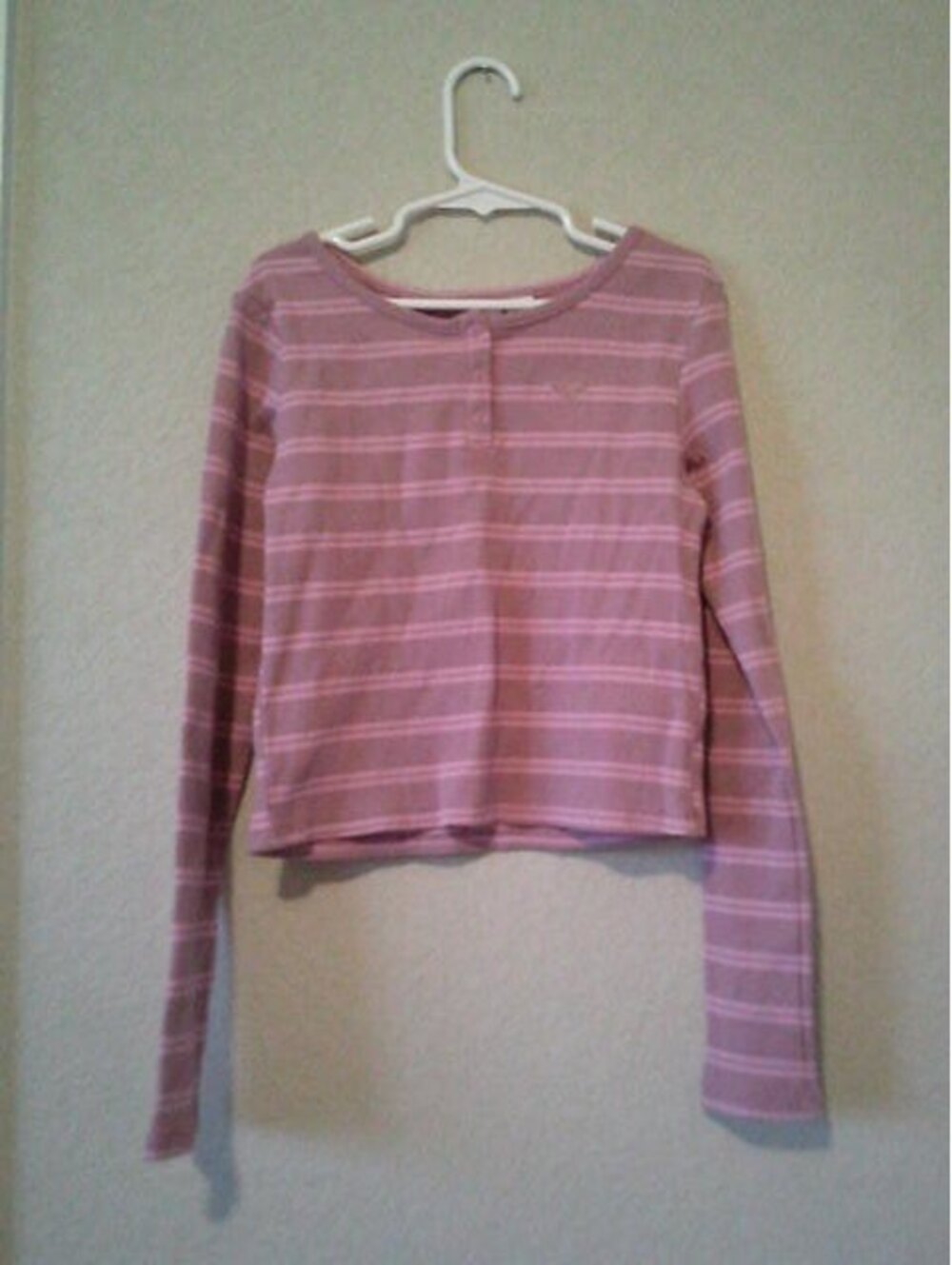 Kids Roxy Pink striped long sleeve top